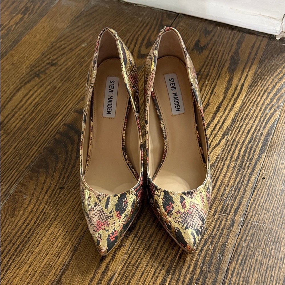 Steve Madden Multicolor Snakeskin Heels
